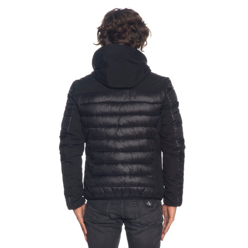 Piumino Uomo doppio tessuto con cappuccio Nero YESZEE- Francavilla Moda